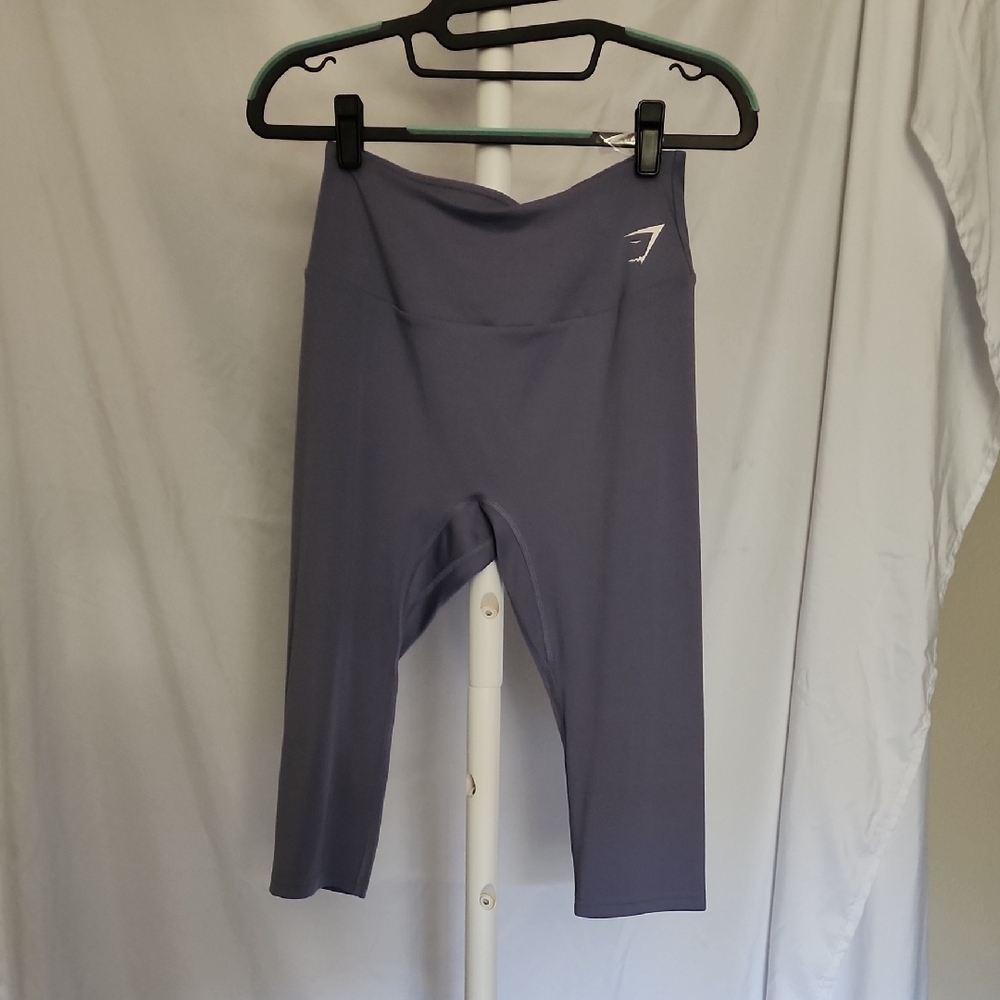 Gymshark Dusty Purple Crop Leggings, Size Lg
